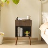 Fultyle Mid Century Modern Nightstand, Wood Bedside Table with Drawer