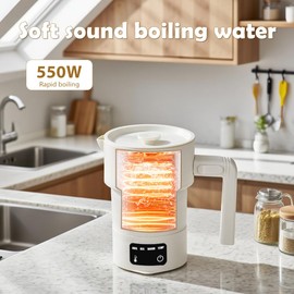 Travel Kettle, Foldable Kettle, Smart, Camping Kettle, 0.7 L, Small, Portable, 1000 W, BPA-Free