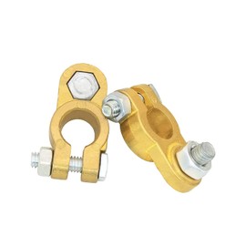 Car Brass Battery Terminal Connectors Clamps for Marine Car Boat RV Vehicles,Pack of 2