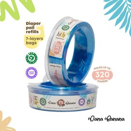 4 pack Bolsas OXO-biodegradable de Recambio compatible con Diaper Genie de 270-320 Pañales por repuesto