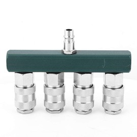 Quick Coupling, 4 Way Air Hose Connector, 4 Way Quick Coupling 1/4 Inch NPT Thread, High Quality Air Hose Coupling, Pneumatic Connectors