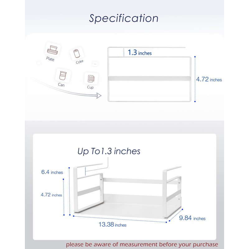 Nxconsu 2Pack Under Shelf Storage Basket Organizer Hanging Holder for