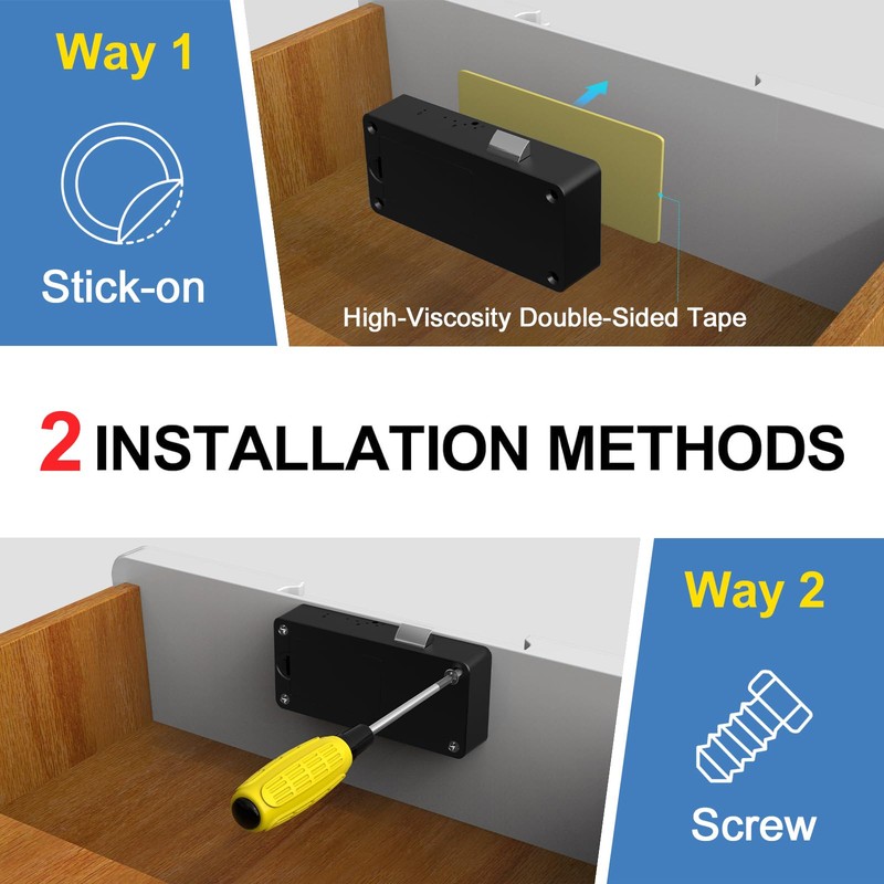 Drawer Lock RFID Card NFC Hidden Cabinet Lock for Kitchen
