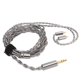 Upgraded Earphone Cable 49 Core Single Crystal Copper Silver Plated 4 Strands Hand Knitting Earphone Wire for BQEYZ Rime 3.5mm/0.14in