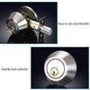 Round Single Cylinder Deadbolt, Stainless Steel Security Door Lock with