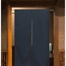 Flame-retardant Noren, Plain, 33.5 x 47.2 inches (85 x 120 cm) - cos (Navy (11819))