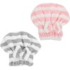 Toalla de Microfibra para Secar el Cabello, 2 Piezas, Gorro