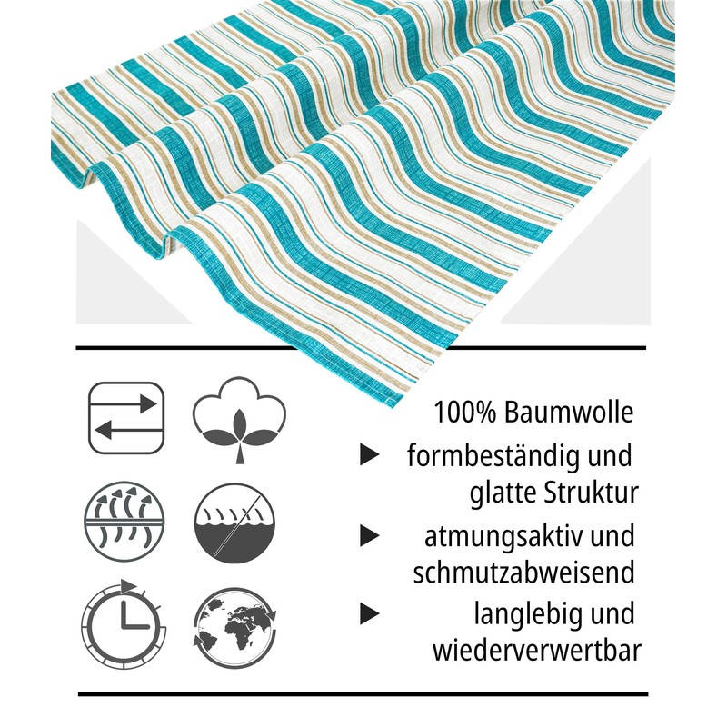 Lashuma Tablecloth Blue High-Quality Square Table Linen 80 x 80