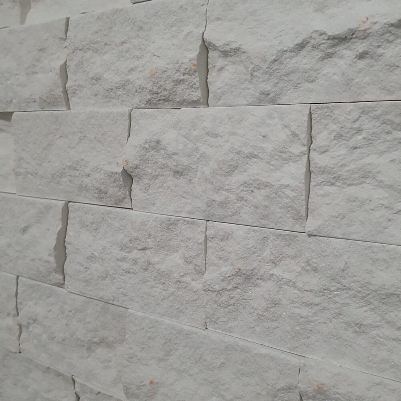 Limra White Limestone Split Face 300x300mm Matt Decorative Wall Tile