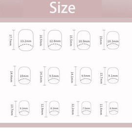 24er Set Weiße Quadratische Klebe-Nägel Kurz mit Blumenmuster, Verlauf Pink Künstliche Fingernägel, Wiederverwendbare Press on Nails für Nageldesign – Inkl. 12 Größen