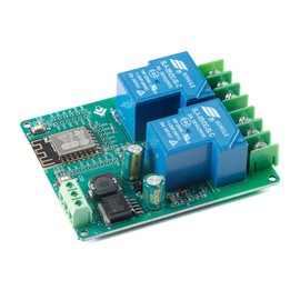 JESSINIE ESP8266 5V 30A Relay Module, 2 Channel ESP-12F Development Board for Smart Home IoT, DC7-80V Power Supply