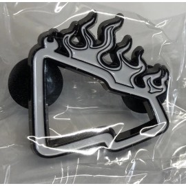 Border White Flame  Pin Enamel New Era Flag Frame Border USA  Shipping RARE