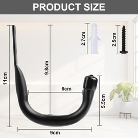 HOTUT Universal Heavy Duty Garage Storage Hooks Set, 6pcs Heavy Duty Garage Storage Utility Hooks,Garage Storage Heavy Duty J Hooks,Utility Ladder Hooks,Garage Storage Hooks,Garage Storage Tool Hooks