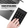 Oumij Combo de Teclado Numérico Inalámbrico y Mouse, Ratón Óptico