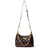 MUHUASHI Quilted Shoulder Bag for Women Designer Crescent Hobo Purse