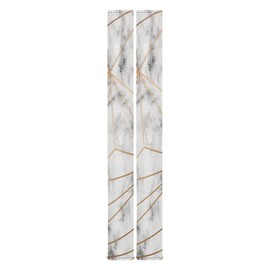 AUUXVA Refrigerator Door Handle Covers Set of 2, White Marble Gold Geometric Fridge Handle Cover Kitchen Appliance Decor Protector for Oven Microwave Dishwasher, Keep Clean from Smudges Food Stains