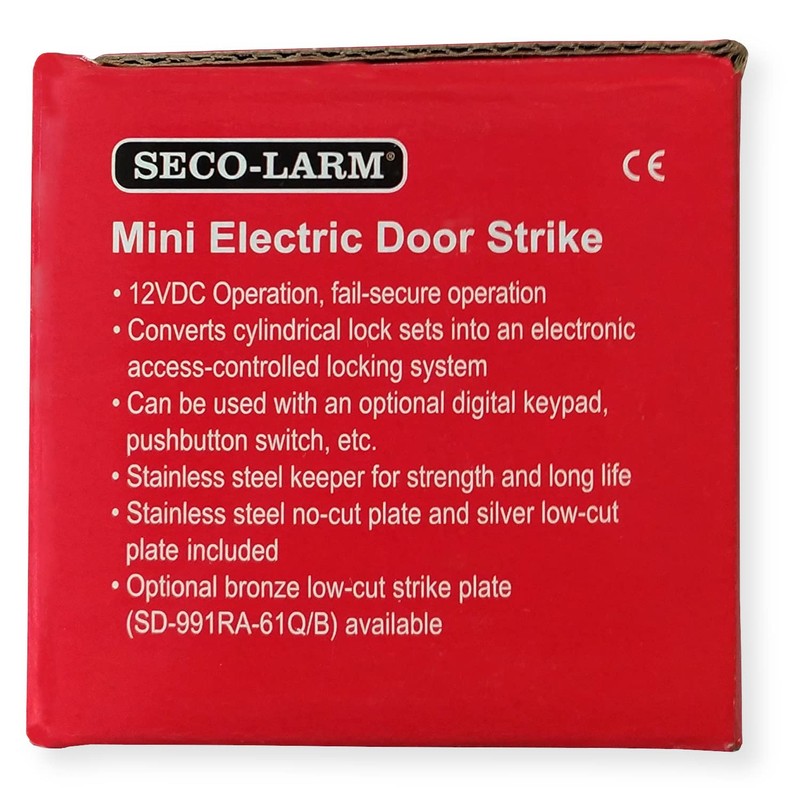 Seco-Larm SD-991A-D1Q Enforcer Mini No-Cut Electric Door Strike, Fail-Secure