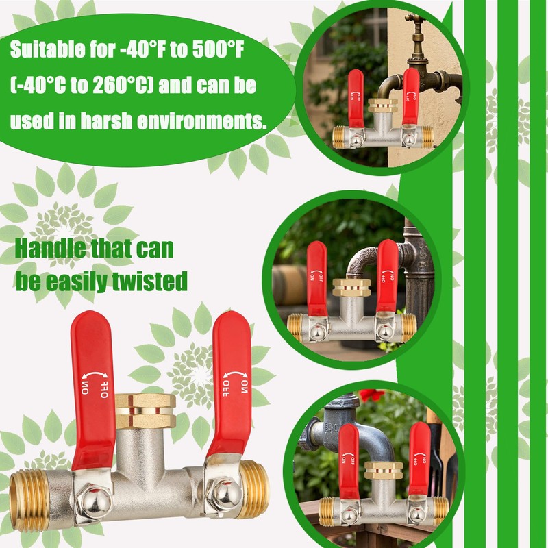 EJW Hose Splitter 2 Way, Garden Hose Splitters, 2 Way