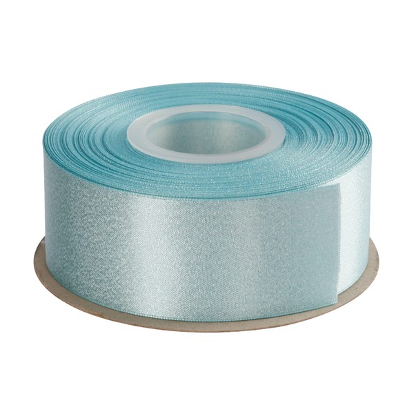 Joycrosso Ocean Blue Double Faced Glitter Ribbon, Luxury Silver Purl