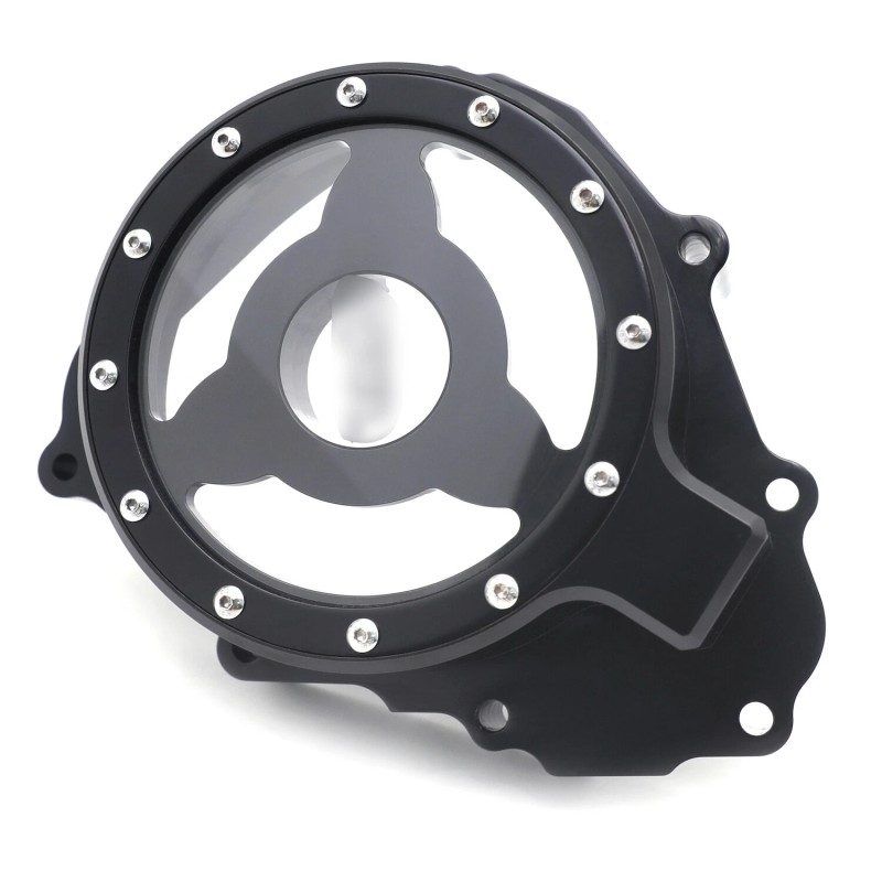 HONGK ALL YEAR Black Clear Left Engine Stator Cover For