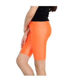 Loxdonz Girls Dance Shorts Bike Shorts for Playgrounds and Gymnastics Breathable and Safe Active Shorts Pants (7-8 Years, Neon Orange)