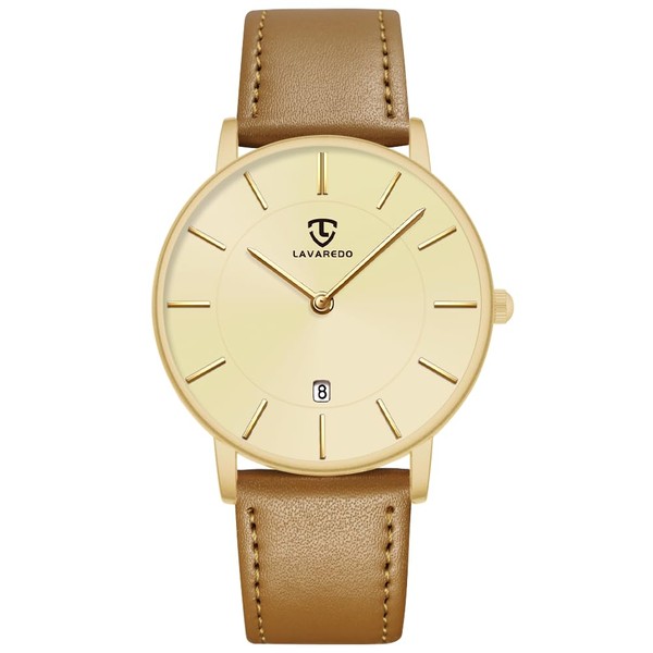 L LAVAREDO Watch for Men, Extremely Thin Mens Watches Minimalist
