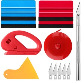 KAHEIGN 13Pcs Car Vinyl Wrap Tool Kit, Wrap Squeegee Wallpaper Smoothing Tool with Cutting Tool Felt Squeegee Hard Scraper for Car Wrapping and Install Wallpaper