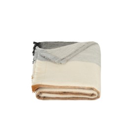 Alpaca Loca 418 Scarf Striped Black/Grey/Naturals Scarf, Black/Grey/Naturals, One Size