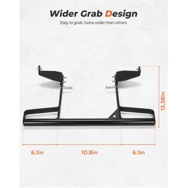 KEMIMOTO Grab Bar, Upgraded Handrail Rear Wide Aluminum Compatible with 2006-2024 Raptor 700 700R