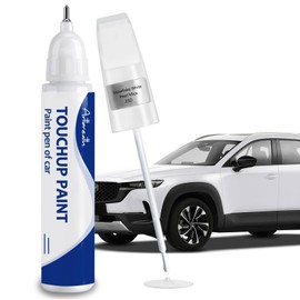 Snowflake White Pearl Mica(25D) Touch Up Paint for Mzada Car Paint Pen Scratch Repair Two-In-One Touch Up Paint Automotive Paint Pen for MAZDA series and exact match for CX-5/CX-30/CX-50/CX-70/MAZDA3