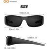 Super Dark Lens Black Polarized Sunglasses | Wrap Around Sport