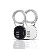 YAODHAOD 3 Digit Combination Padlock Locks, 2 Pieces Cable Luggage
