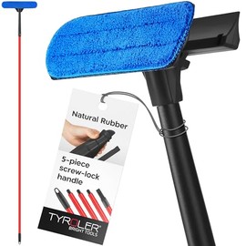 Tyroler Escobilla de Goma Profesional para Ventanas para el Hogar, Escobilla Larga para Limpieza, Kit de Escobilla de Limpieza de Ventanas 2 en 1, Herramienta de Limpiador de