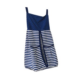 Nursery Crib Baby Diaper Stacker 1 PC Pink Navy Blue Stripe Crib Diaper Hanger Stacker (Blue Stripe)
