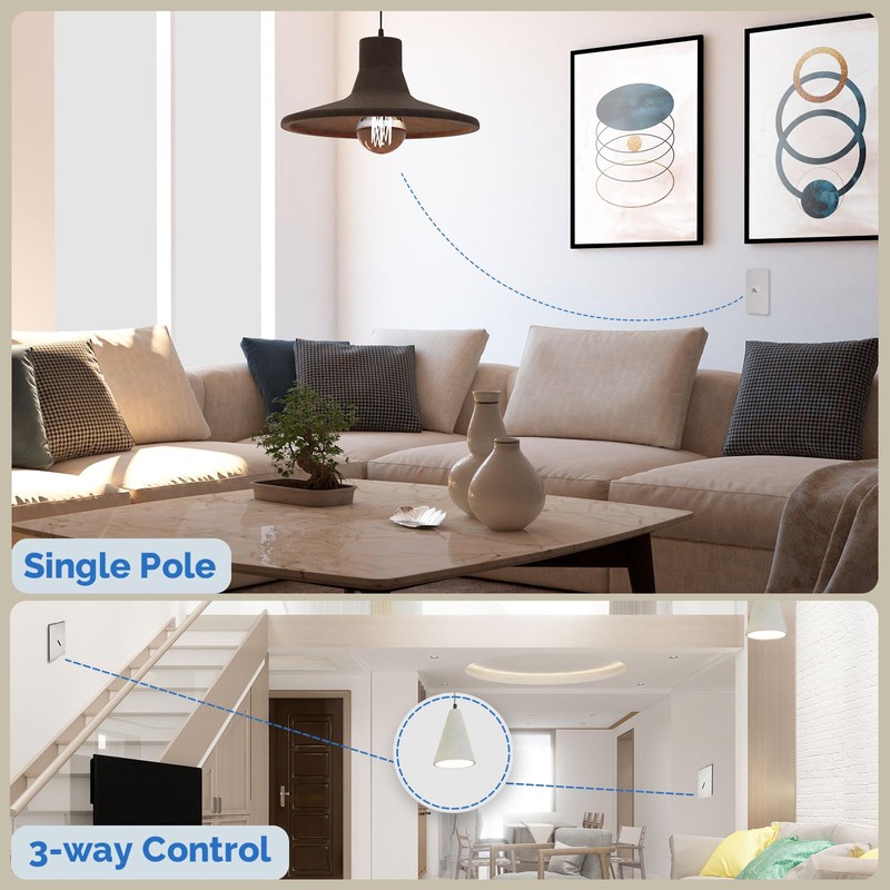 MOES New Generation Smart Toggle Switch, Single Pole & 3