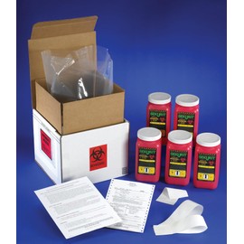 Sharps Mail Back System 5 Pack - (1 Quart) Waste Container - Pre Paid Return
