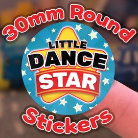 Stone Melon School Reward Stickers 144 Well Done Little Dancing Star Stickers 30mm Round Dance Awards Nursery Teachers Parents Children Kids