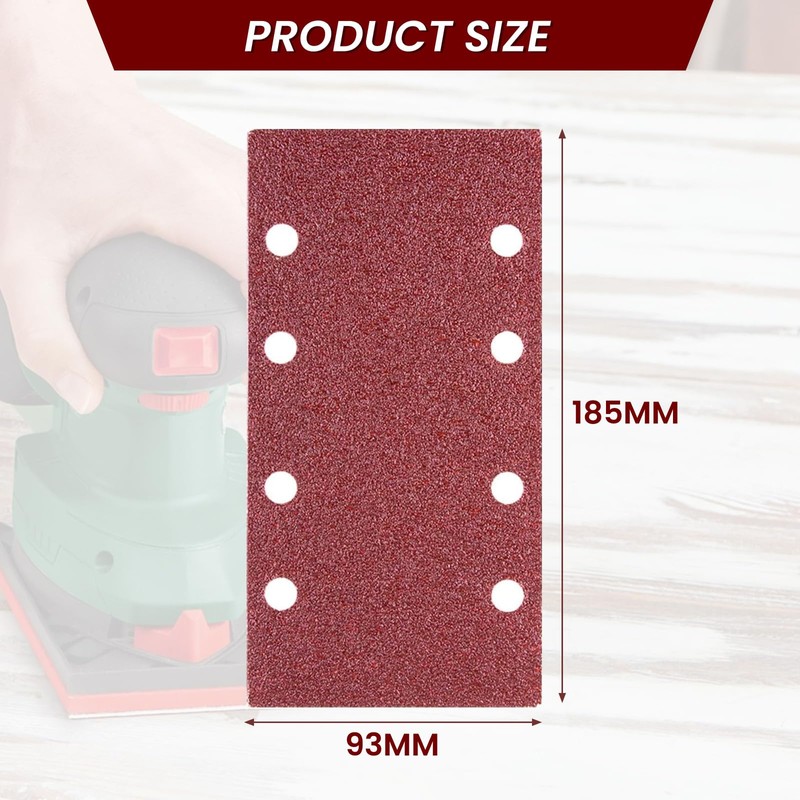 MOLENCO Sanding Sheets, 35pcs Detail Sander Pads, 93x185mm Multi Tool