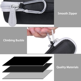 Aenllosi Hard Carrying Case Replacement Compatible with Garmin HRM-Pro Plus, Premium Chest Strap Heart Rate Monitor Holder(Case Only) (Grey Zipper)