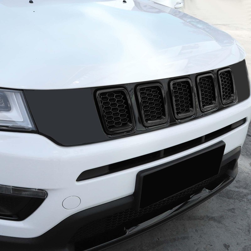 Compatible with Jeep Compass 2017-2020, 7PCS Mesh Grille Inserts Grill