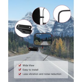 cciyu Driver or Passenger Side View Mirror Replacement Compatible with 1980-1996 Ford F150, F250, F350 Manual Fold Non-heated FO1321106-D42,FO1320234-D42,128-00441L-D42