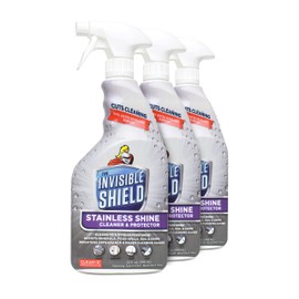 Invisible Shield Stainless Steel Cleaner & Protector with Hydrogen Peroxide - 32 fl. oz by UNELKO- Clean-X 3 pack