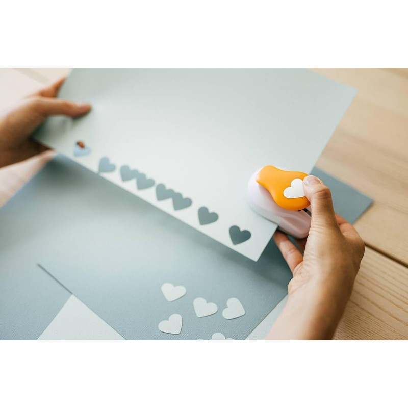 Fiskars Motive Lever Punch, Heart, Diameter 2.5 cm, for Left