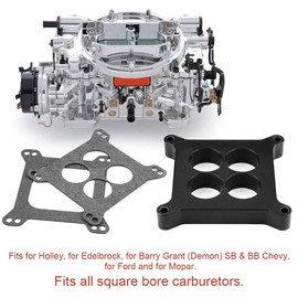 1" Carb Spacer,Rb Gasket,1 Inch Carb Spacer, Spacer, Square Bore Gasket Kit,HolleySpacer 1 Ported Phenolic Carburetor Spacer 4Bbl Sbc Bbc Bb Fits For Holley SbFord
