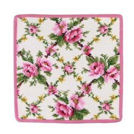 Fayler FEILER Handkerchief Hand Towel, 9.8 inches (25 cm), Women's Amelie Raspberry White x Pink