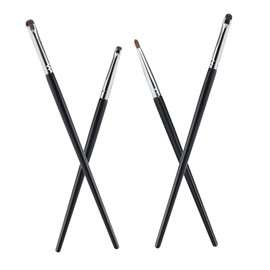 Minkissy 4pcs Fine Precision Eyeliner Brush Set for Eye Makeup Lightweight and Comfortable Grip for Personal and Professional Use for Makeup Enthusiasts