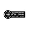 fagraphix Equipped with A Millennial Anti-Theft Device Sticker Decal Self