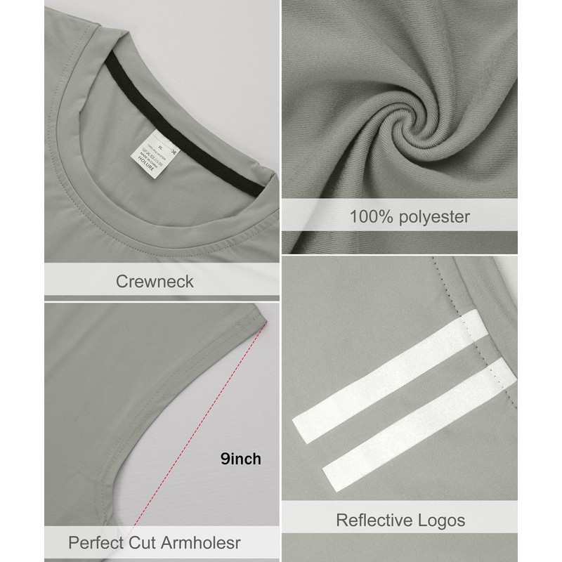 Holure 3 Pack Men's Gym Tank Tops Workout Sleeveless T-Shirts