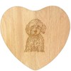 'Australian Labradoodle' Wooden Heart Shaped Chopping/Cutting Board (WB00079485)