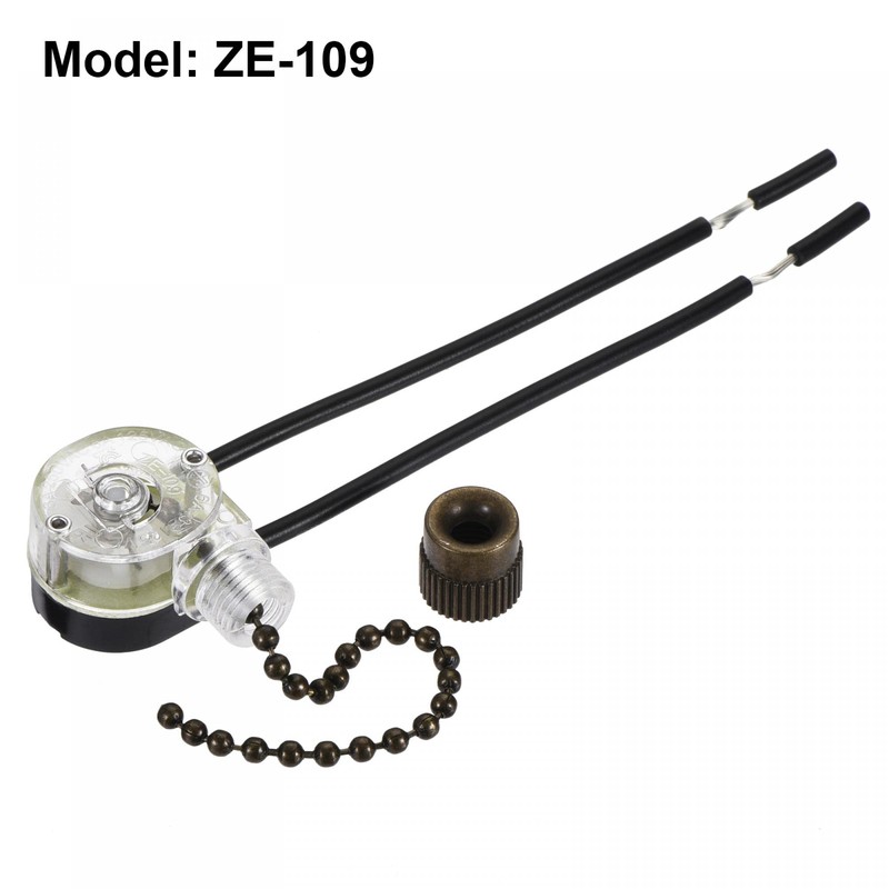 sourcing map Pull Chain Switch On-Off Speed Replacement ZE-109 for